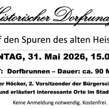 Historischer Rundgang 31. Mai